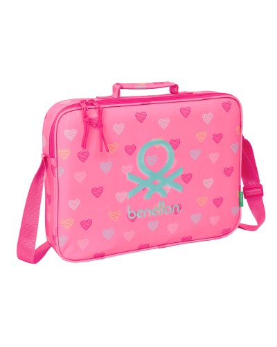 Koululaukku Benetton Heart Pinkki 38 x 28 x 6 cm