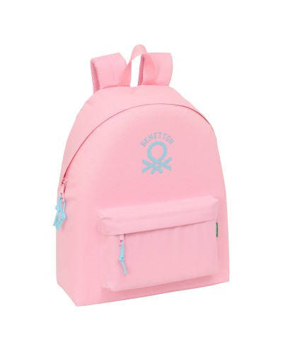 Skolryggsäck Benetton Rosa pastel Rosa 33 x 42 x 15 cm