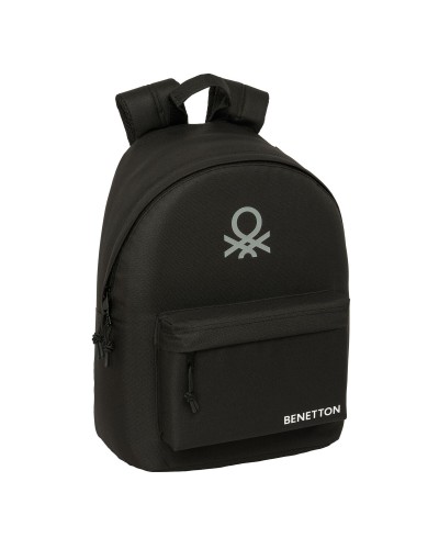 School Bag Benetton benetton basics Black 31 x 41 x 16 cm