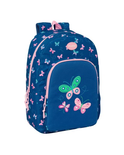 Mochila Escolar BlackFit8 Mariposas Multicolor 30 x 46 x 14 cm