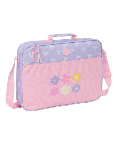 School Bag Safta Bouquet Pink Lilac 38 x 28 x 6 cm
