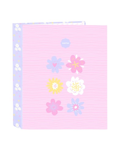 Ring binder Safta Bouquet Pink Lilac A4 27 x 33 x 6 cm