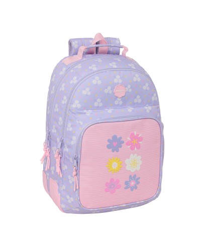 Zaino Scuola Safta Bouquet Rosa Lilla 32 x 42 x 15 cm