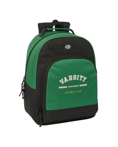 Mochila Escolar BlackFit8 Varsity Negro Verde 32 x 42 x 15 cm