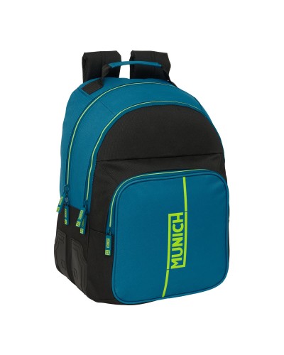 Schulrucksack Munich Land Schwarz grün 32 x 42 x 15 cm