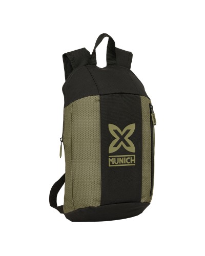 Schoolrugzak Munich West Zwart Groen 22 x 39 x 10 cm