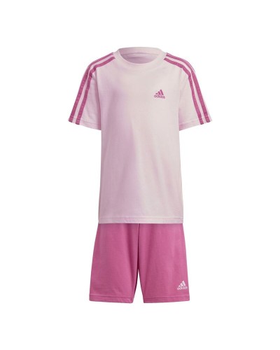 Conjunto Deportivo para Niños Adidas Lk 3S Co T Set Rosa
