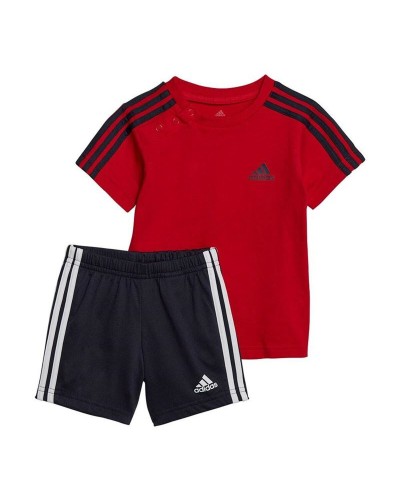 Set di Indumenti Adidas 3Stripes Sport Set Rosso