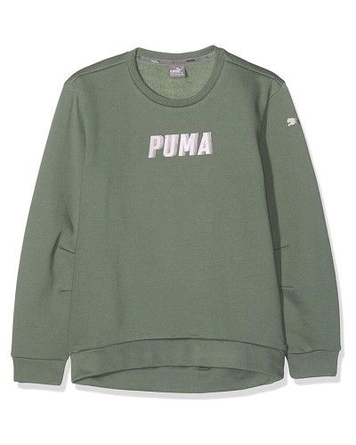 Sudadera sin Capucha Niña Puma Oliva