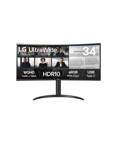 Näyttö LG 34WR50QK-B 34" 4K Ultra HD LCD Wide Quad HD