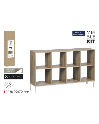 Estantería MobleKit Blanco Marrón Madera (Reacondicionado A)