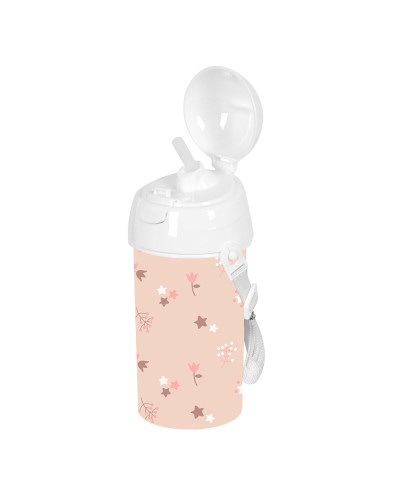 Botella de Agua Safta Flores Rosa PVC 500 ml