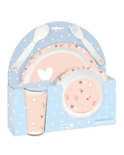 Kinderservies Safta Flores PVC