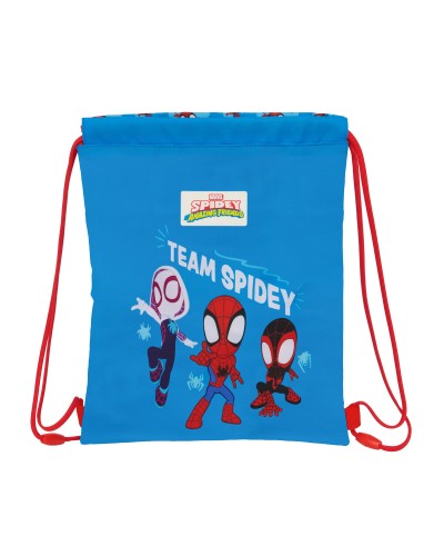 Backpack with Strings Spider-Man Blue Red 26 x 34 x 1 cm