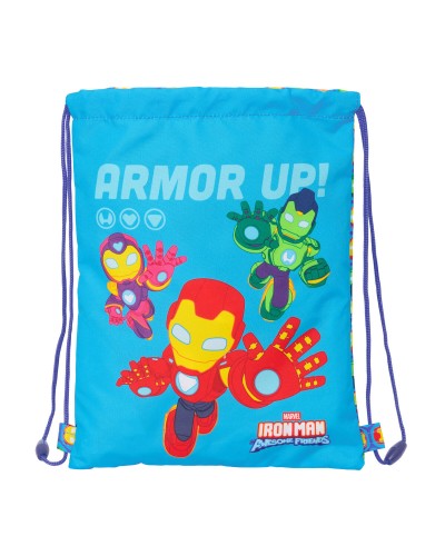 Sac à dos serré par des ficelles Iron Man Multicouleur 26 x 34 x 1 cm