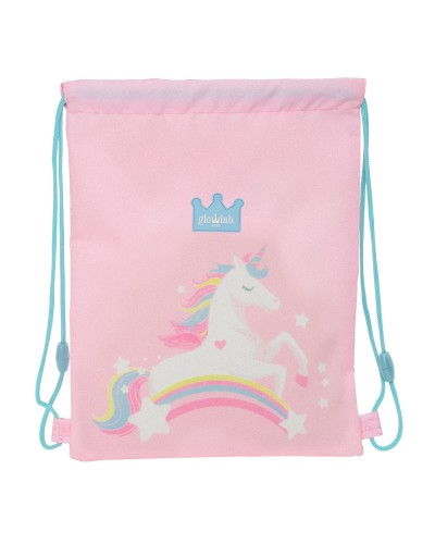 Skopåse med remmar Glow Lab Rosa 26 x 34 x 1 cm