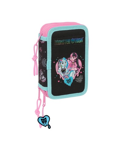 Portatodo Monster High Negro 12,5 x 19,5 x 5,5 cm 37 Piezas