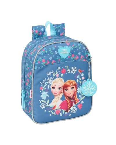 Mochila Escolar Frozen Azul 22 x 27 x 10 cm