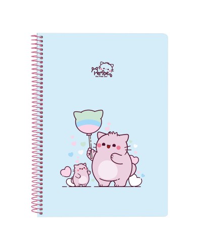 Ringbuch Pembe The pink cat Bunt 15.5 x 22 x 1 cm