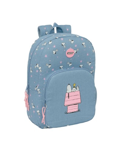 Skolryggsäck Snoopy Denim 30 x 46 x 14 cm