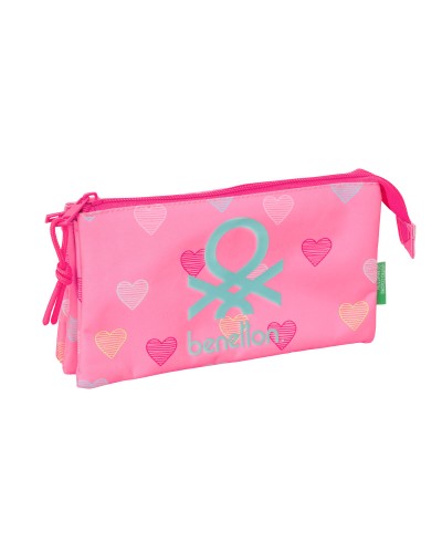 Necessaire Benetton Heart Rosa 22 x 12 x 3 cm