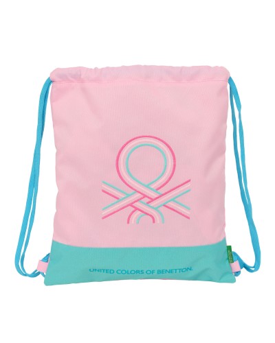 Sac à dos serré par des ficelles Benetton Dolce Multicouleur 35 x 40 x 1 cm