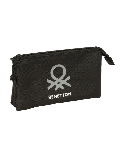 Necessaire Benetton Negro Nero 22 x 12 x 3 cm