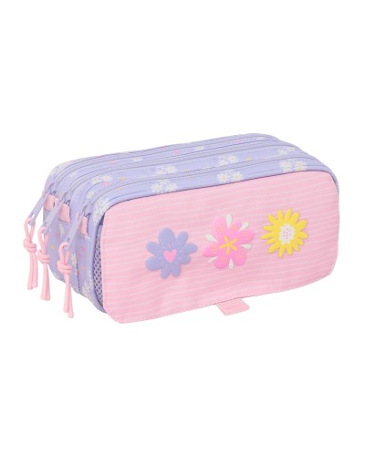 Fourre-tout Safta Bouquet Rose Lila 21,5 x 10 x 8 cm