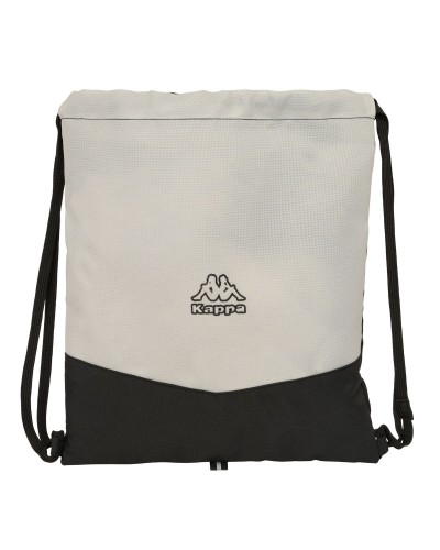 Sac à dos serré par des ficelles Kappa Grey Noir Gris 35 x 40 x 1 cm