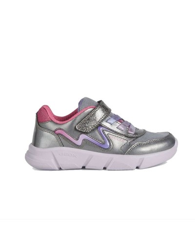 Chaussures de Sport pour Enfants Geox J Aril Gris Enfant Femme