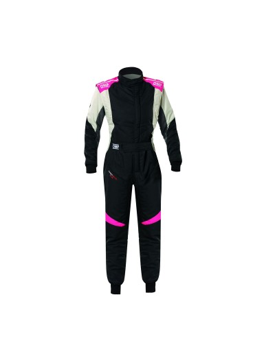 Racing-overall OMP FIRST EVO ELLE MY2025 46 Svart Fuchsia