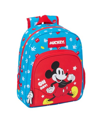 Child bag Mickey Mouse Fantastic Blue Red 28 x 34 x 10 cm