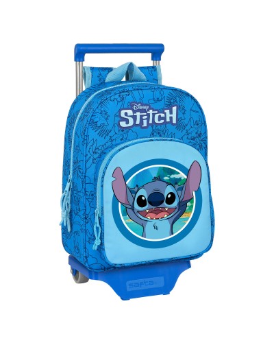 Trolley per la Scuola Stitch Azzurro 26 x 34 x 11 cm