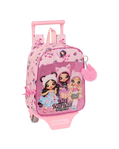 Mochila Escolar con Ruedas Na!Na!Na! Surprise Fabulous Rosa 22 x 27 x 10 cm