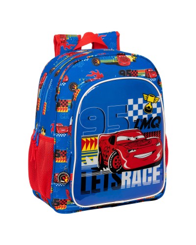 Cartable Cars Race ready Bleu 32 X 38 X 12 cm