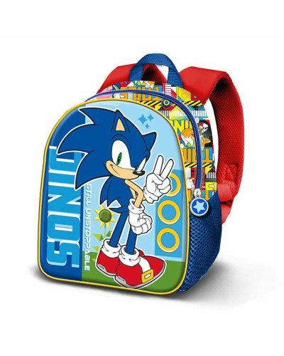 Zaino per Bambini Sonic Azzurro 26 x 11 x 31 cm