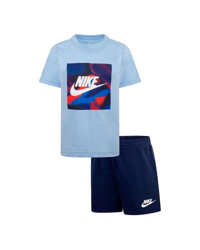 Conjunto Deportivo para Niños Nike Nkn Club Express Ss Tee Azul
