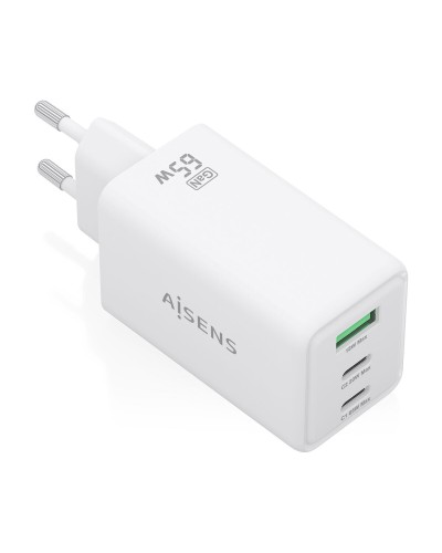 Caricabatterie da Parete Aisens ASCH-65W3P072-W Bianco