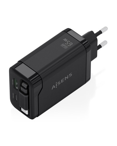 Väggladdare Aisens ASCH-65W3P071-BK Svart