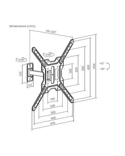 TV Halterung Aisens WT65TSE-415 65"