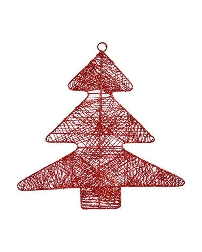 Decorazione Natalizia Krist+ Rosso Metallo Albero di Natale 36,7 x 0,2 x 37,5 cm