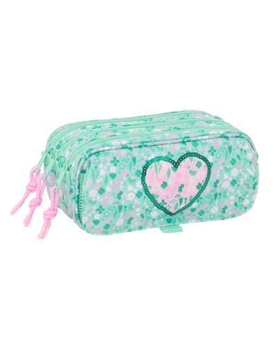 Portaoggetti Triplo Safta Cuore Menta 21,5 x 10 x 8 cm