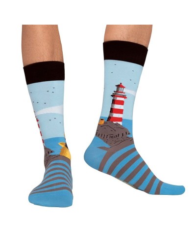 Sports Socks Jimmy Lion The Lighthouse Guardian Blue