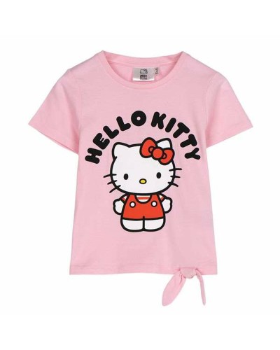 Child's Short Sleeve T-Shirt Hello Kitty Pink Light Pink