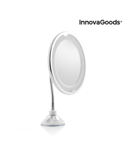 Espejo de Aumento LED con Brazo Flexible y Ventosa Mizoom InnovaGoods IG814786 Blanco Vidrio (Reacondicionado B)