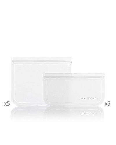 Set de Bolsas Reutilizables para Alimentos Freco InnovaGoods Transparente 10 Unidades (Reacondicionado B)