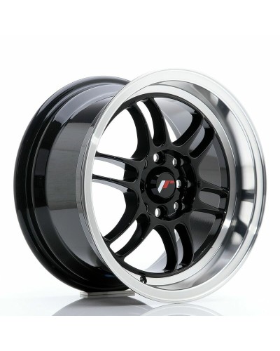 Auton renkaan vanne Japan Racing Jr7 Gloss Black Musta 15" PCD 4x100 PCD 4x114 ET35 CB 73,1