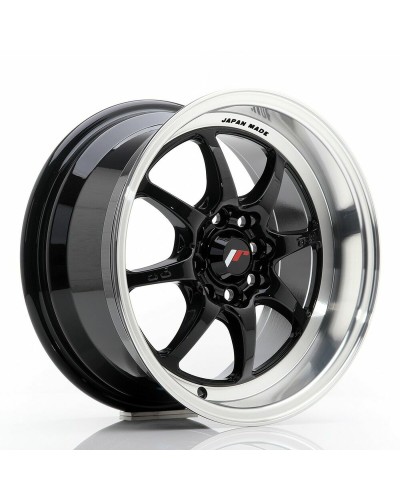 Pneu de voiture Japan Racing Tfii Gloss Black Noir 15" PCD 4x100 PCD 4x114 ET10 CB 73,1
