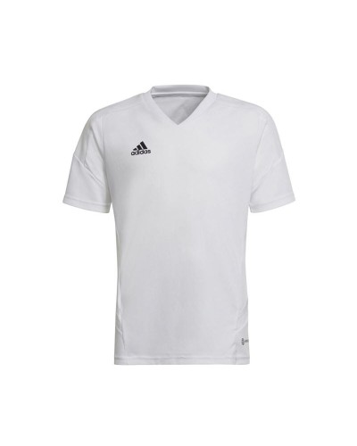 Camiseta de Fútbol de Manga Corta para Niños Adidas Con22 Y Blanco