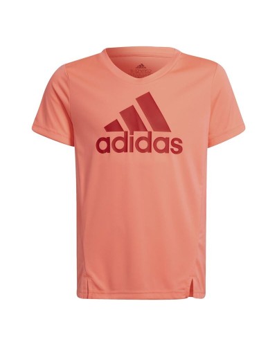 Camiseta de Manga Corta Infantil Adidas Salmón